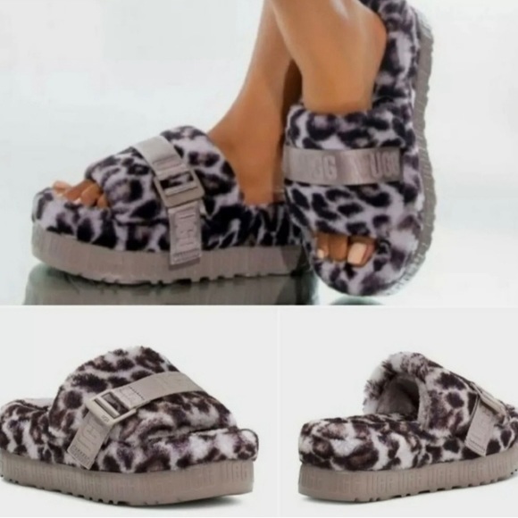 NWT UGG Women’s Fluffita Panther Print Slipper - Size 6 PRICE IS FIRM - Picture 2 of 4